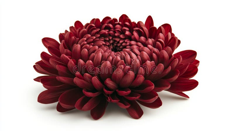 Κομψό White Chrysanthemum Blossom Ένα λεπτομερές φωτογραφικό στούντιο σε καθαρό φόντο για τη σχεδίαση με άνθη και τη βοτανική ελεύθερη απεικόνιση δικαιώματος