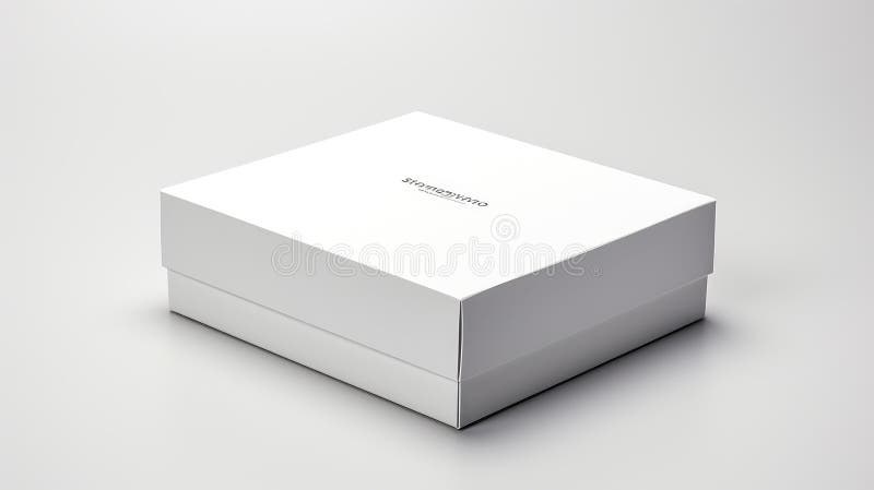 κομψό λευκό κουτί συσκευασίας διανυσματική απεικόνιση