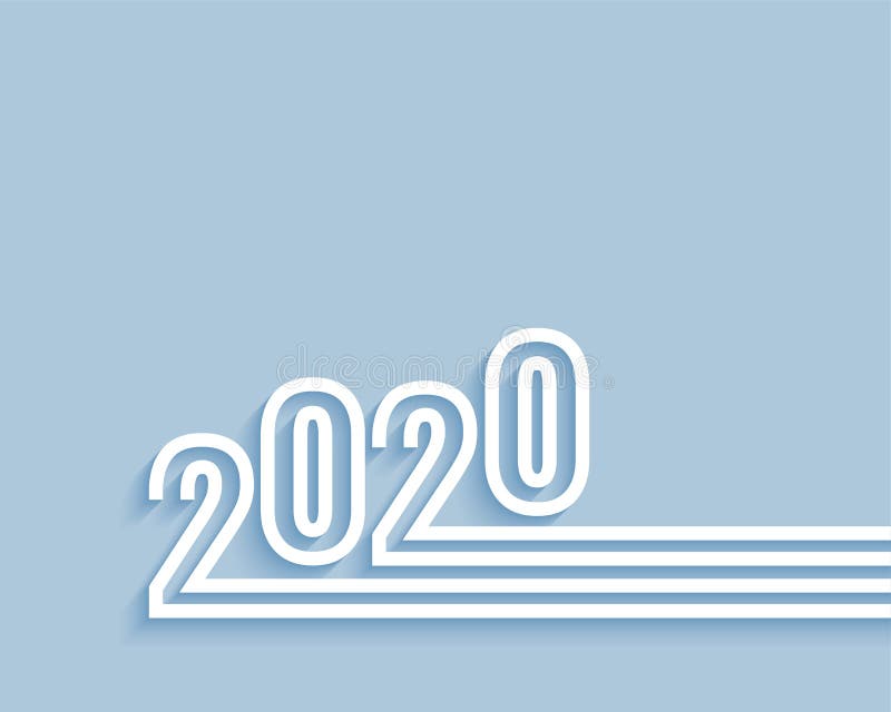 Κομψό στυλ γραμμής 2020 ελάχιστο φόντο για το νέο έτος απεικόνιση αποθεμάτων Κομψό στυλ γραμμής 2020 ελάχιστο φόντο για το νέο έτος απεικόνιση αποθεμάτων