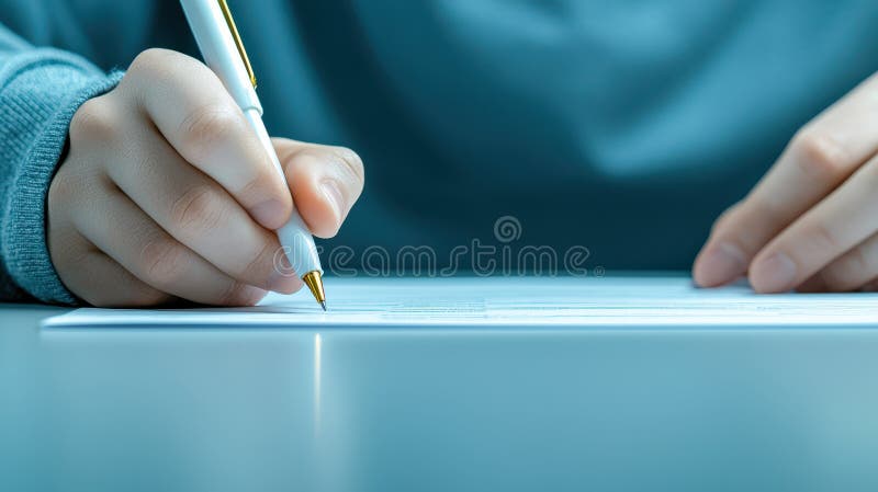 Κοντινό πλάνο, άτομο που γράφει σε χαρτί αποτυπώνοντας σκέψεις και ιδέες γραπτώς διανυσματική απεικόνιση