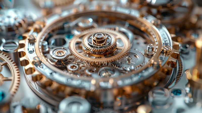 A closeup of a clock featuring intricate patterns of gears and nuts, resembling circuit components. The symmetrical design reflects both art and functionality 2 AI generated. A closeup of a clock featuring intricate patterns of gears and nuts, resembling circuit components. The symmetrical design reflects both art and functionality 2 AI generated