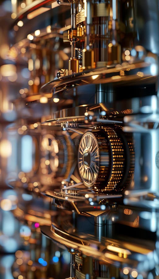 κοντινό πλάνο σε έναν επεξεργαστή quantum με εμφάνιση ολογραφικών πληροφοριών σε μοντέρνο περιβάλλον ελεύθερη απεικόνιση δικαιώματος
