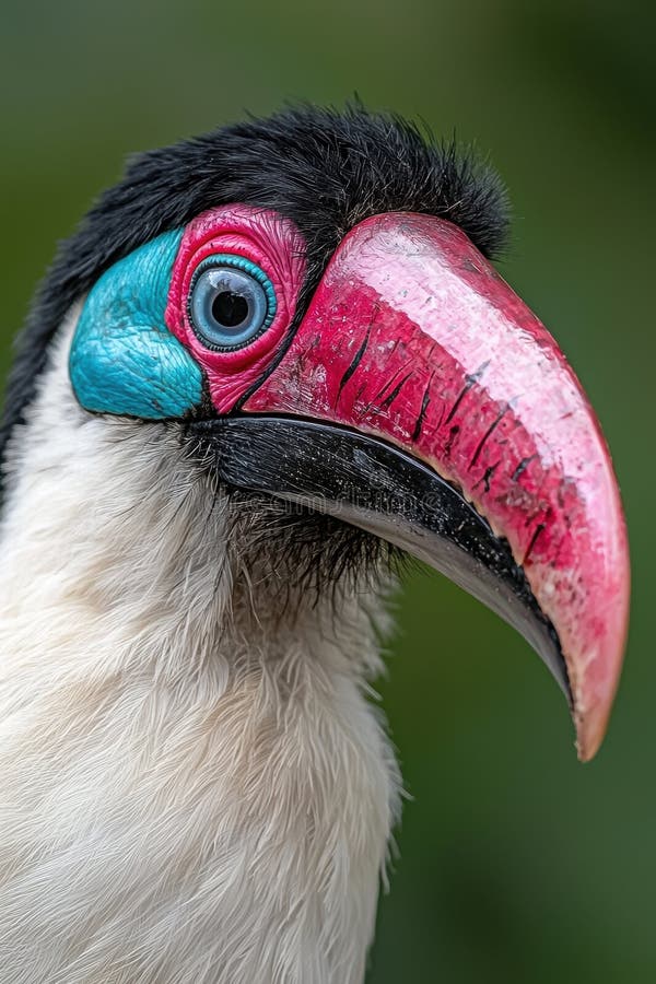 κοντινό πορτρέτο ενός πολύχρωμου toucan απεικόνιση αποθεμάτων