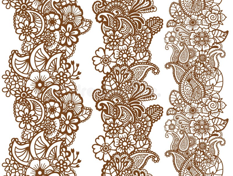 Κορδέλλες Mehndi απεικόνιση Paisley σχεδίου σας απεικόνιση αποθεμάτων Κορδέλλες Mehndi απεικόνιση Paisley σχεδίου σας απεικόνιση αποθεμάτων