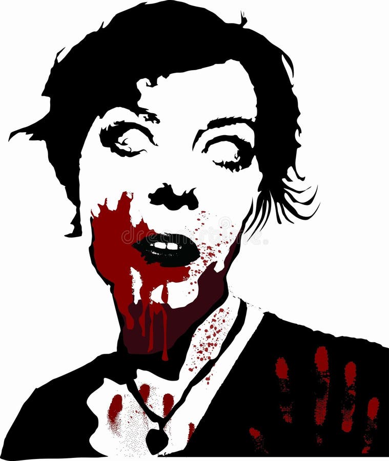Κορίτσι Zombie απεικόνιση αποθεμάτων Κορίτσι Zombie απεικόνιση αποθεμάτων