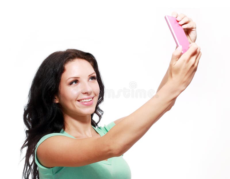 Κορίτσι που παίρνει Selfies στοκ εικόνα Κορίτσι που παίρνει Selfies στοκ εικόνα
