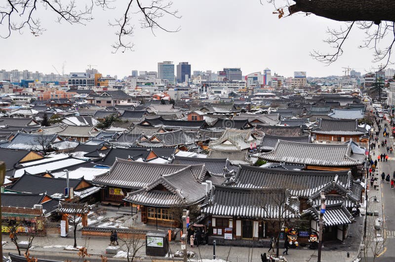 Κορεατικό παραδοσιακό σπίτι, χωριό Jeonju Hanok στοκ εικόνα Κορεατικό παραδοσιακό σπίτι, χωριό Jeonju Hanok στοκ εικόνα
