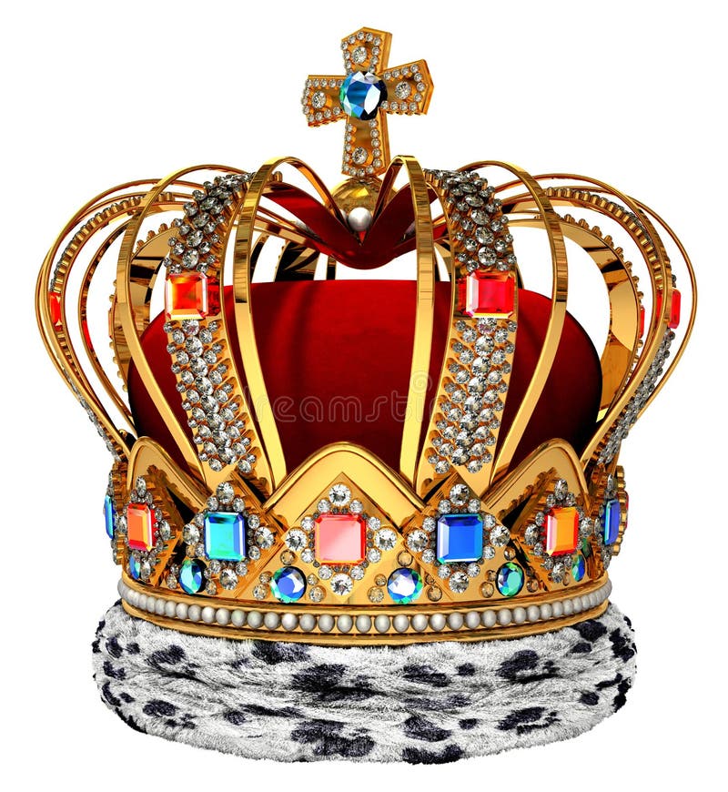 Royal crown with jewellery decoration. Royal crown with jewellery decoration