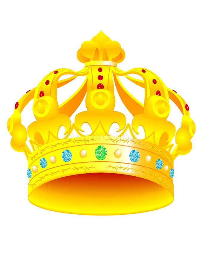 Royal crown with jewels on a white background - a vector. Royal crown with jewels on a white background - a vector