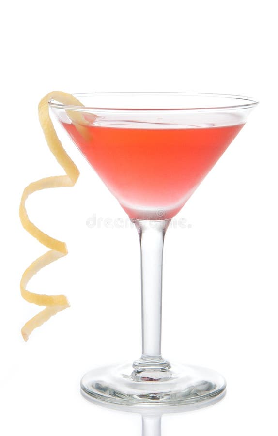 Κοσμοπολίτικο martini κοκτέιλ με τον κόκκινο χυμό των βακκίνιων βότκας στοκ εικόνα