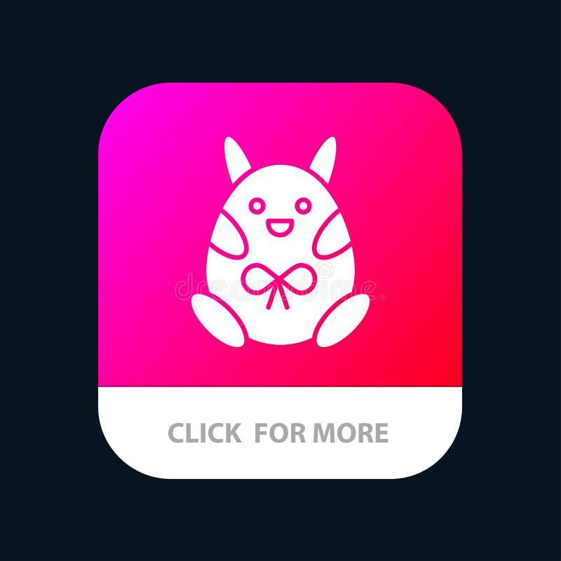 Κοτόπουλο, Πάσχα, μωρό, ευτυχές κινητό App κουμπί Αρρενωπή και IOS Glyph έκδοση