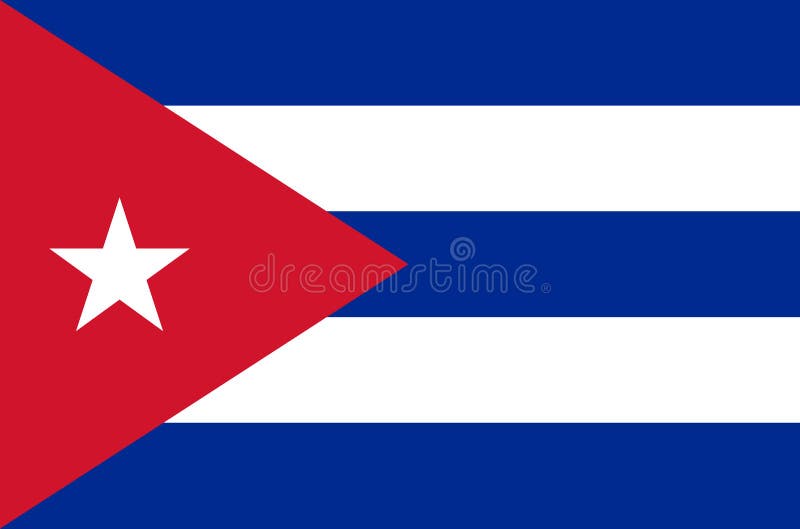 Cuban national flag in accurate colors, official flag of cuba in exact colors, real colors. Cuban national flag in accurate colors, official flag of cuba in exact colors, real colors