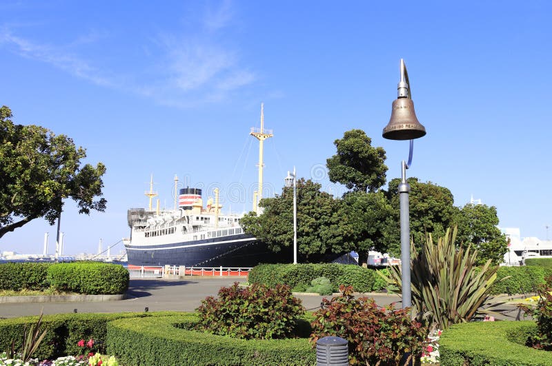 Κουδούνι σκάφους στο πάρκο Yamashita, Yokohama, Ιαπωνία στοκ φωτογραφίες