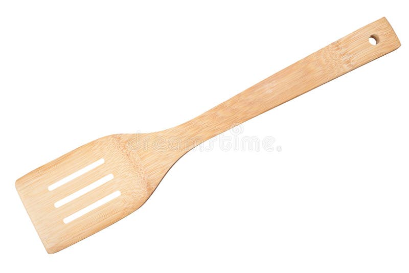 Κουζινών spatula που απομονώνεται ξύλινο στοκ εικόνες