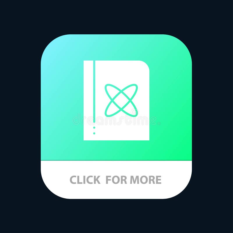 Κουμπί Book, Formula, Physics, Science Mobile App Έκδοση γλύφου Android και IOS ελεύθερη απεικόνιση δικαιώματος Κουμπί Book, Formula, Physics, Science Mobile App Έκδοση γλύφου Android και IOS ελεύθερη απεικόνιση δικαιώματος