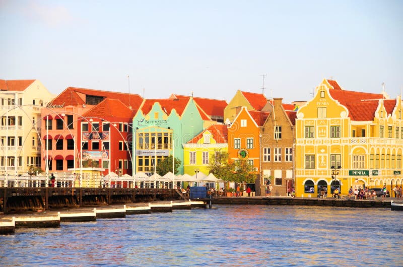 Colorful houses of Willemstad in Curacao, Netherlands Antilles. Colorful houses of Willemstad in Curacao, Netherlands Antilles