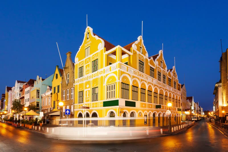 Downtown Willemstad at twilight. Curacao, Netherlands Antilles. Downtown Willemstad at twilight. Curacao, Netherlands Antilles