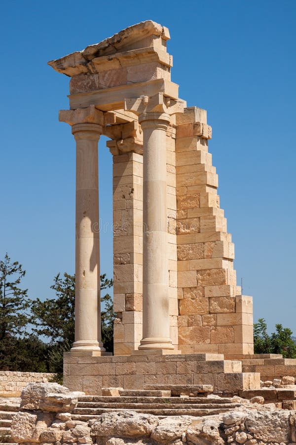 ΚΟΎΡΙΟ, CYPRUS/GREECE - 24 ΙΟΥΛΊΟΥ: Ναός απόλλωνα στο Κούριο ι στοκ εικόνα με δικαίωμα ελεύθερης χρήσης ΚΟΎΡΙΟ, CYPRUS/GREECE - 24 ΙΟΥΛΊΟΥ: Ναός απόλλωνα στο Κούριο ι στοκ εικόνα με δικαίωμα ελεύθερης χρήσης