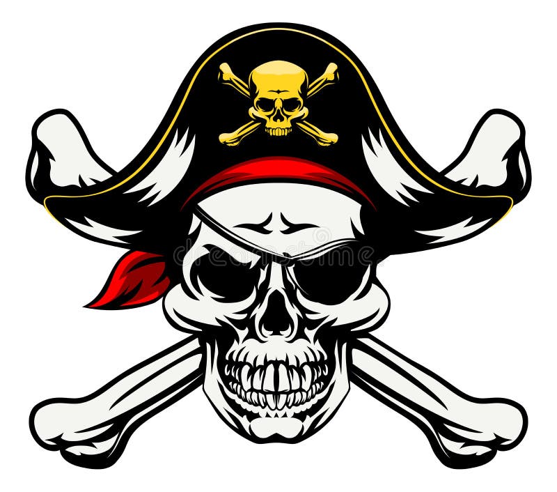 Κρανίο και πειρατής Crossbones διανυσματική απεικόνιση Κρανίο και πειρατής Crossbones διανυσματική απεικόνιση