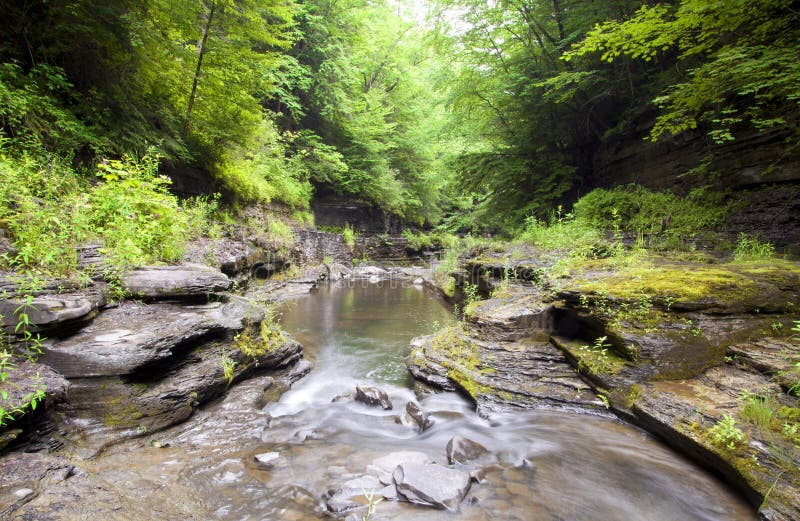 River located at Robert H. Treman State Park , Finger Lakes, Ithaca, New York, USA. River located at Robert H. Treman State Park , Finger Lakes, Ithaca, New York, USA.