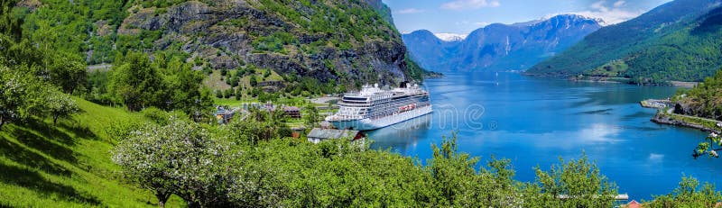 Big ship in the marina of famous Flam, Norway. Big ship in the marina of famous Flam, Norway