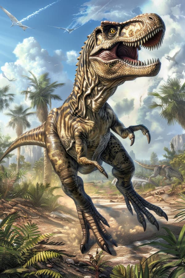 κρύα συσκευασία velociraptor κυνήγι σε λούνα φερν βούρτσα που δείχνει αιχμηρά νύχια και μάτια ελεύθερη απεικόνιση δικαιώματος