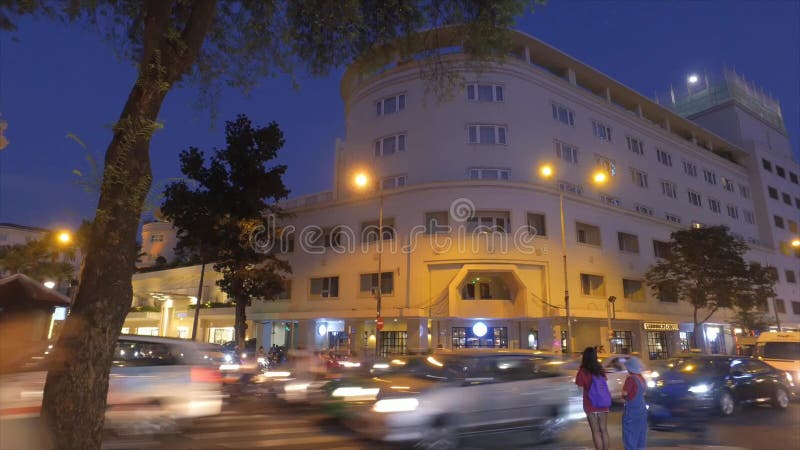 Κυκλοφορία νύχτας στο Ho Chi Minh/timelapse φιλμ μικρού μήκους