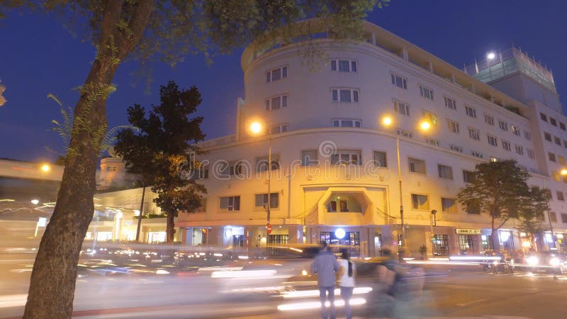 Κυκλοφορία νύχτας στο Ho Chi Minh/timelapse 4K απόθεμα βίντεο