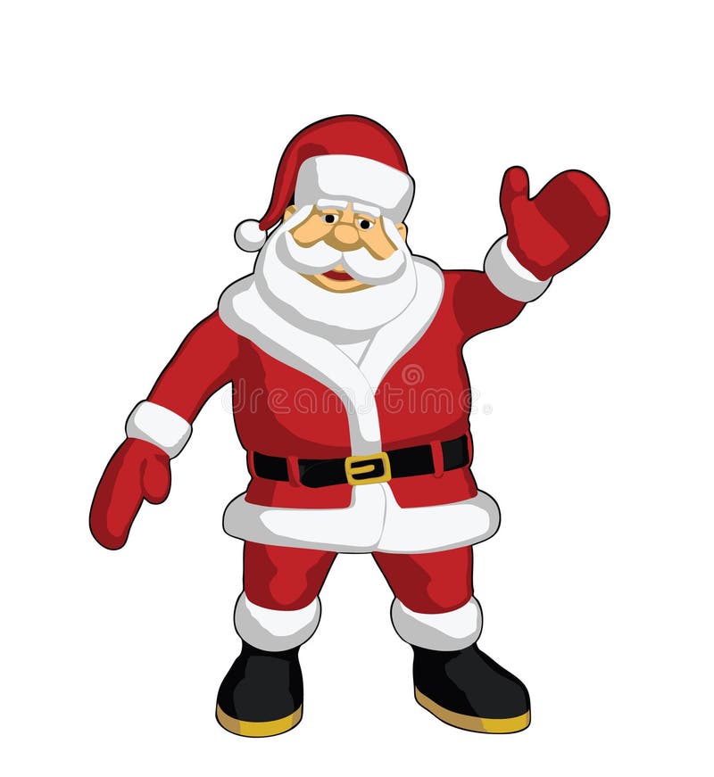 κυματισμός santa Claus διανυσματική απεικόνιση κυματισμός santa Claus διανυσματική απεικόνιση