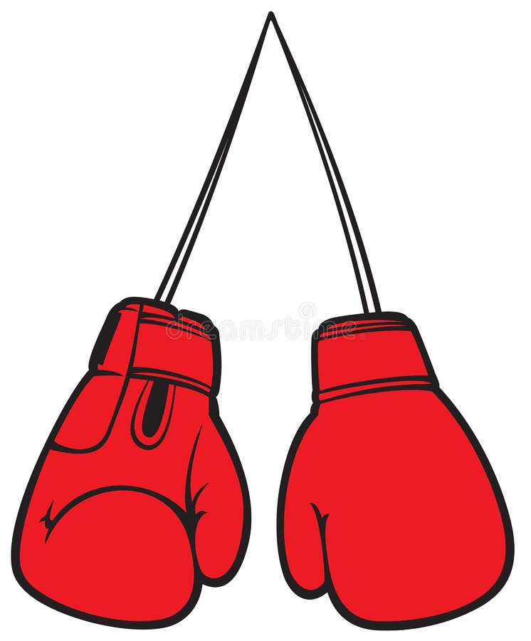 Red boxing gloves icon vector illustration. Red boxing gloves icon vector illustration