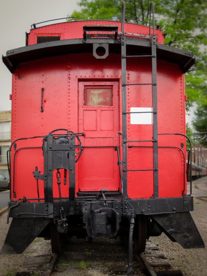 Κόκκινο Caboose στοκ φωτογραφία Κόκκινο Caboose στοκ φωτογραφία