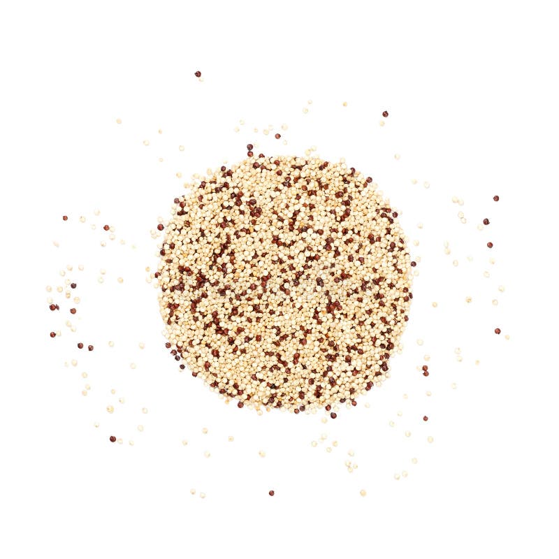 Κόκκινο και άσπρο Quinoa που διαμορφώνεται υπό μορφή κύκλου Από πάνω κλείστε επάνω την άποψη στοκ εικόνα Κόκκινο και άσπρο Quinoa που διαμορφώνεται υπό μορφή κύκλου Από πάνω κλείστε επάνω την άποψη στοκ εικόνα