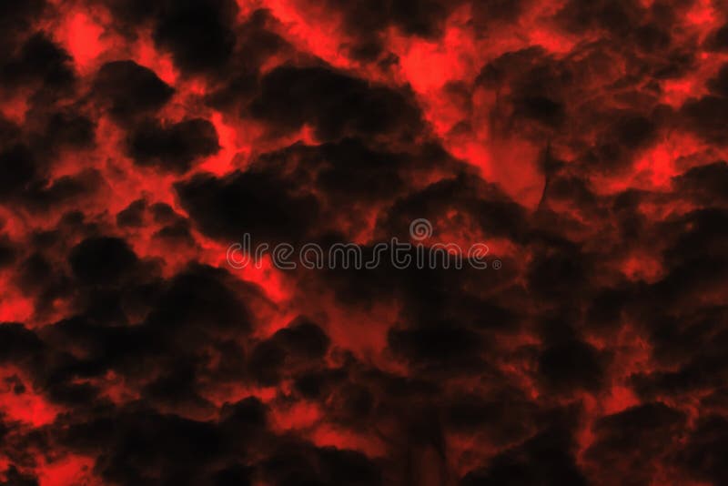 Red and black cloudy sky, background photo texture. Red and black cloudy sky, background photo texture