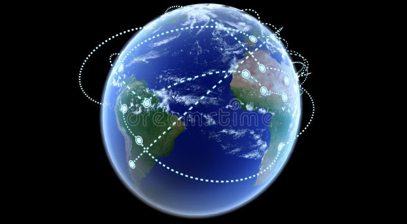 A worldwide network expanding over the world Globe world connections networks. A worldwide network expanding over the world Globe world connections networks