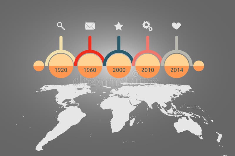 Κύκλοι Infographic υπόδειξης ως προς το χρόνο απεικόνιση αποθεμάτων Κύκλοι Infographic υπόδειξης ως προς το χρόνο απεικόνιση αποθεμάτων