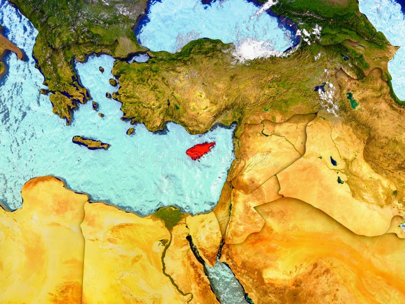 Κύπρος στη διευκρινισμένη σφαίρα ελεύθερη απεικόνιση δικαιώματος