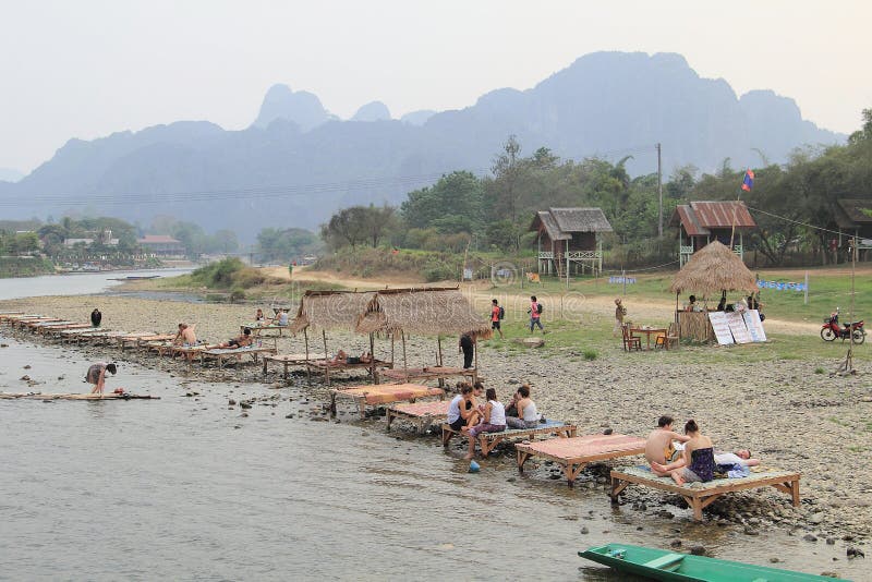 Λάος vang vieng στοκ φωτογραφία Λάος vang vieng στοκ φωτογραφία