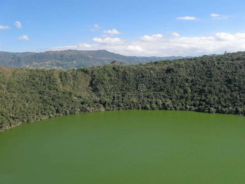 λίμνη guatavita της Κολομβίας στοκ εικόνες λίμνη guatavita της Κολομβίας στοκ εικόνες