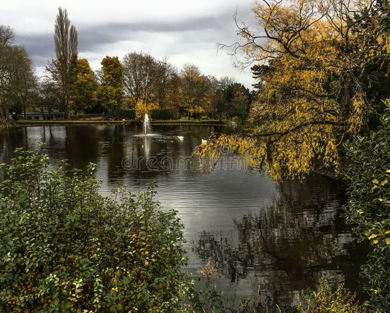 Autumnal trees surround the pond at Bletchley Park where codebreakers would find peace and relaxation from their grueling work during World War II. Autumnal trees surround the pond at Bletchley Park where codebreakers would find peace and relaxation from their grueling work during World War II.