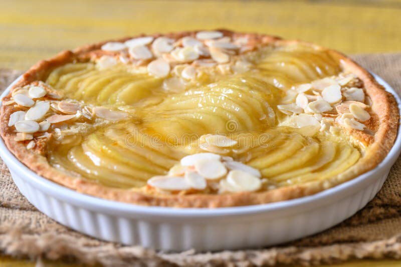 La Tarte Bourdaloue - French pear tart. La Tarte Bourdaloue - French pear tart