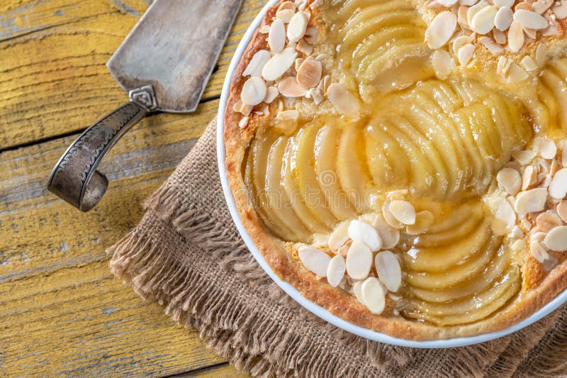 La Tarte Bourdaloue - French pear tart. La Tarte Bourdaloue - French pear tart