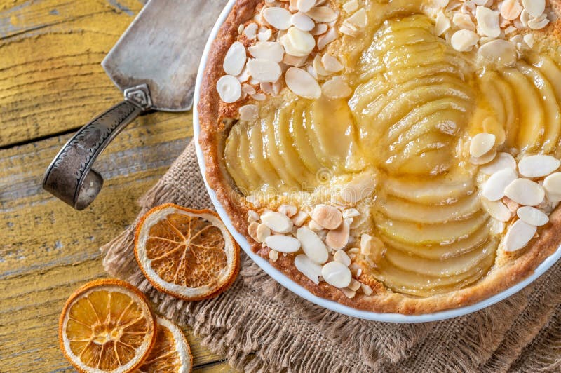 La Tarte Bourdaloue - French pear tart. La Tarte Bourdaloue - French pear tart