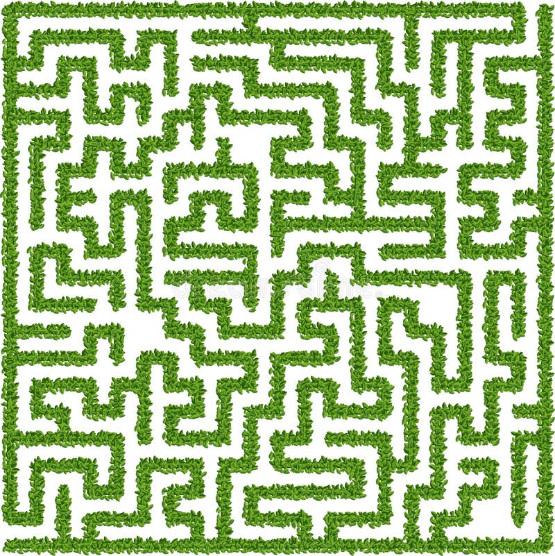 Big perfect maze made from leaves. Big perfect maze made from leaves