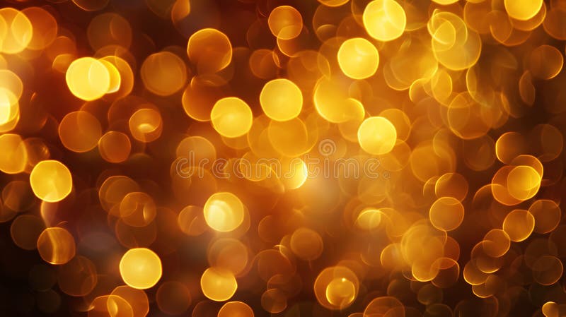 λαμπερά χρυσά λαμπάκια και φώτα bokeh σε σκούρο φόντο για εορταστικές γιορτές πανό στοκ εικόνα με δικαίωμα ελεύθερης χρήσης