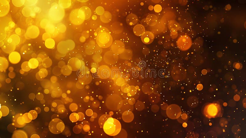 λαμπερά χρυσά λαμπάκια και φώτα bokeh σε σκούρο φόντο για εορταστικές γιορτές πανό στοκ εικόνα