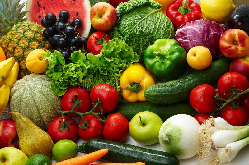 Group of different fruit and vegetables 1. Group of different fruit and vegetables 1