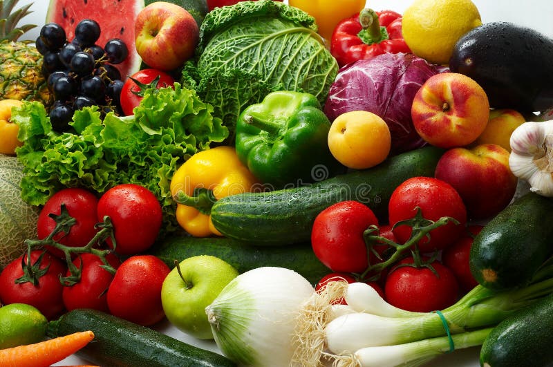 Group of different fruit and vegetables 1. Group of different fruit and vegetables 1