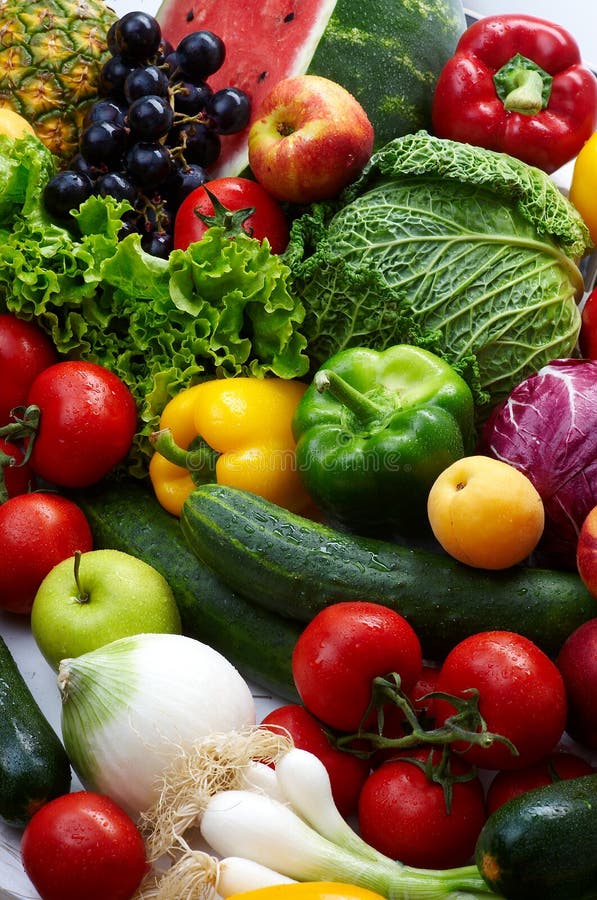 Group of different fruit and vegetables 1. Group of different fruit and vegetables 1