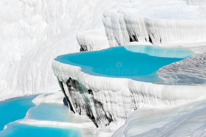 Λεκάνες Pamukkale στοκ εικόνες Λεκάνες Pamukkale στοκ εικόνες