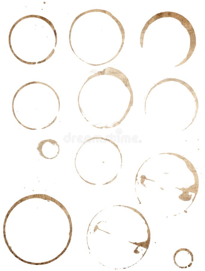 Coffee cup stains, a range of cups and other round things were used to print these stain marks with pigmented black ink, scanned at high res. Coffee cup stains, a range of cups and other round things were used to print these stain marks with pigmented black ink, scanned at high res.